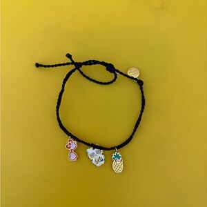 Pura Vida Black Bracelet with Hello Kitty